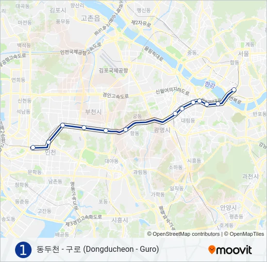 1 지하철 노선 지도