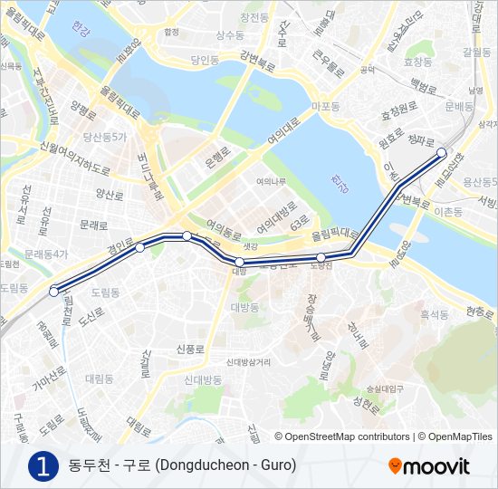 1 지하철 노선 지도