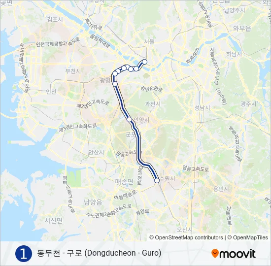 1 지하철 노선 지도