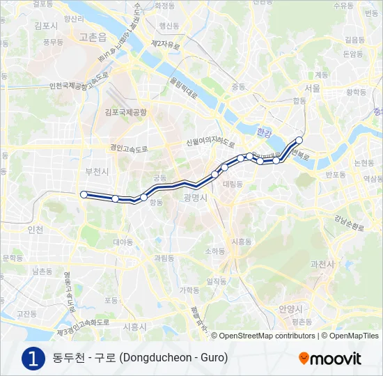 1 지하철 노선 지도