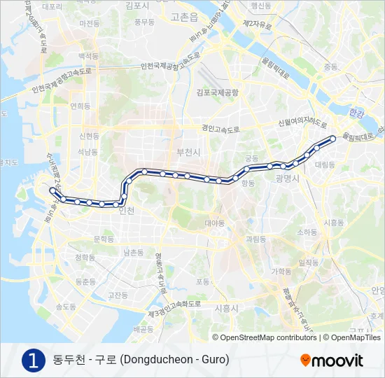 1 지하철 노선 지도