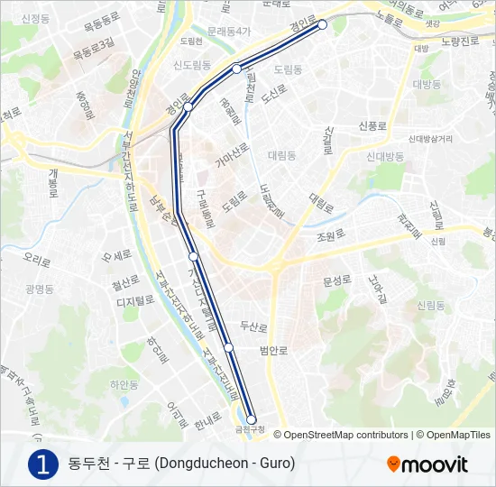 1 지하철 노선 지도