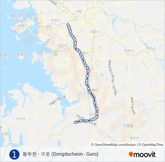 1 지하철 노선 지도