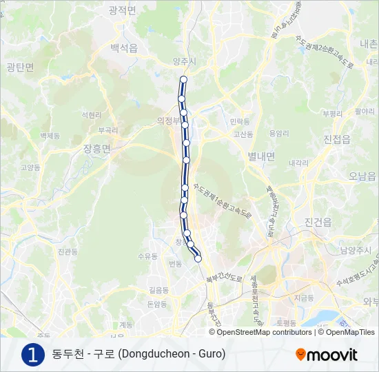 1 지하철 노선 지도