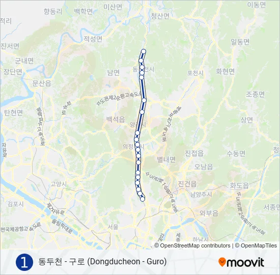 1 지하철 노선 지도