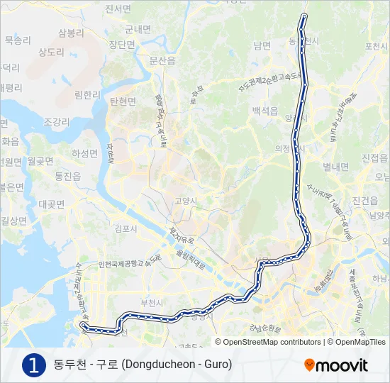 1 지하철 노선 지도