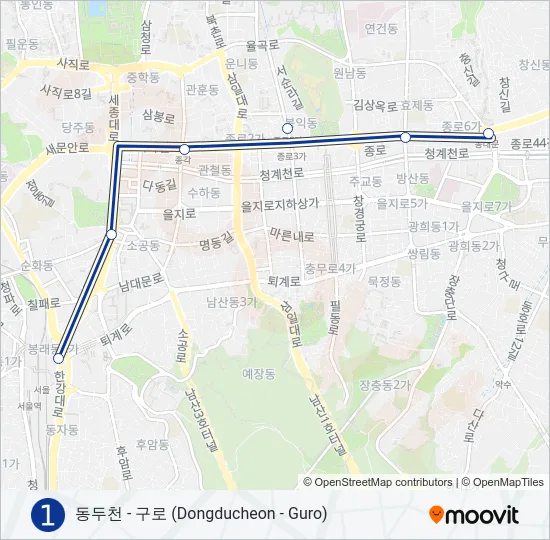 1 지하철 노선 지도