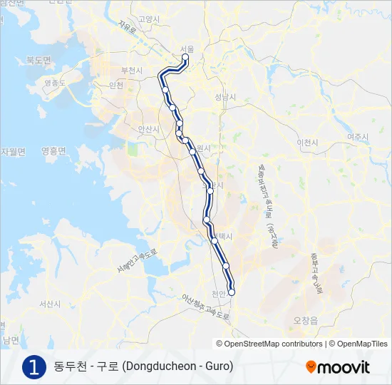 1 지하철 노선 지도