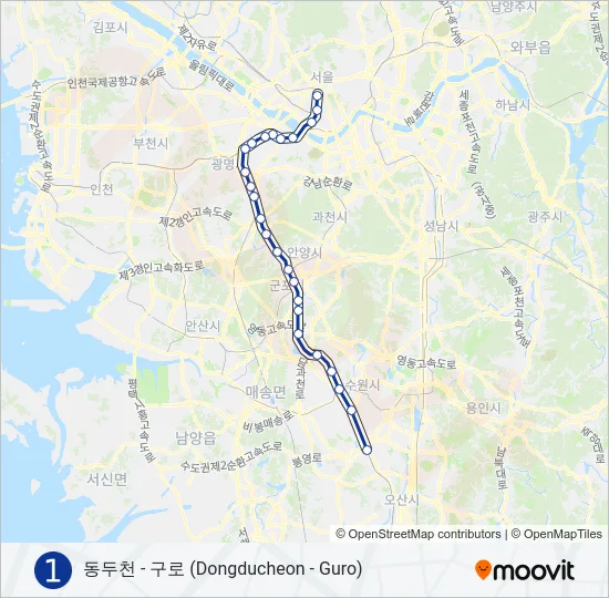 1 지하철 노선 지도