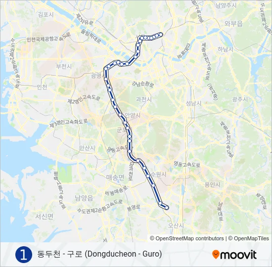 1 지하철 노선 지도