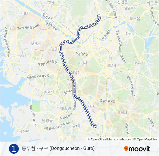 1 지하철 노선 지도
