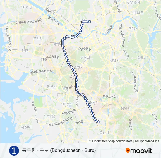 1 지하철 노선 지도