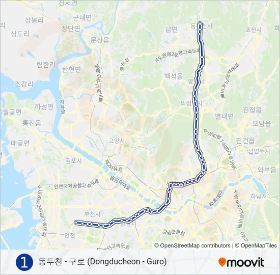 1 지하철 노선 지도