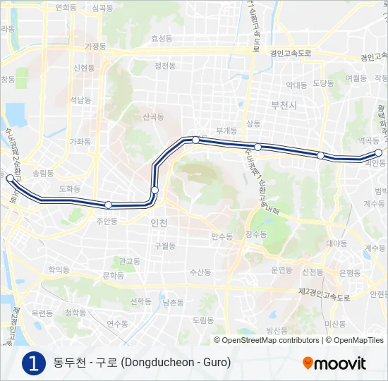1 지하철 노선 지도