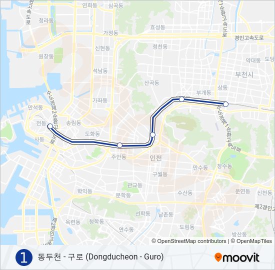 1 지하철 노선 지도