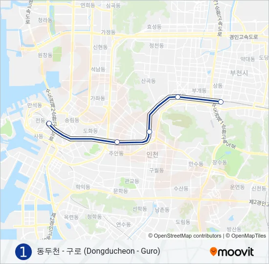 1 지하철 노선 지도