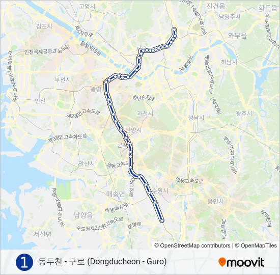 1 지하철 노선 지도