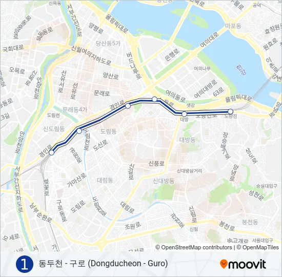1 지하철 노선 지도