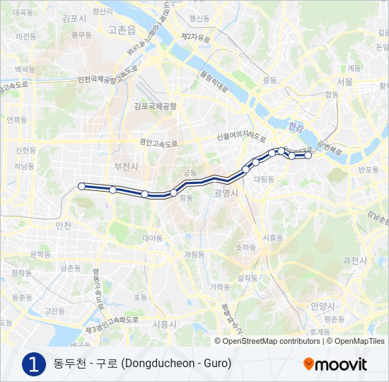 1 지하철 노선 지도