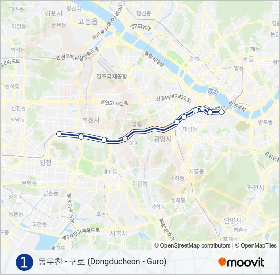 1 지하철 노선 지도