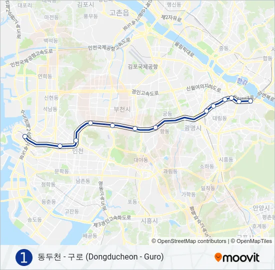 1 지하철 노선 지도