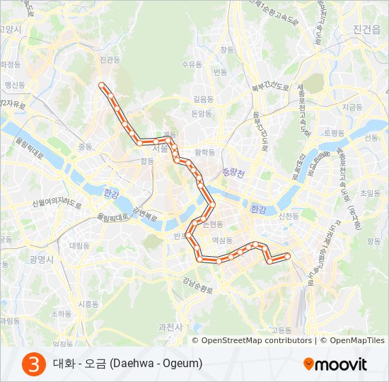 3 subway Line Map