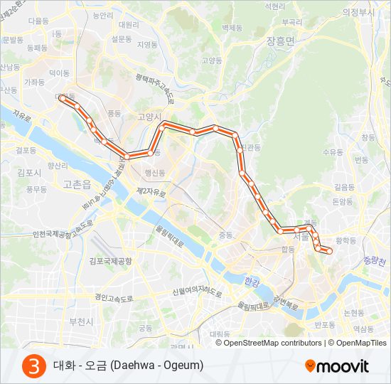 3 subway Line Map