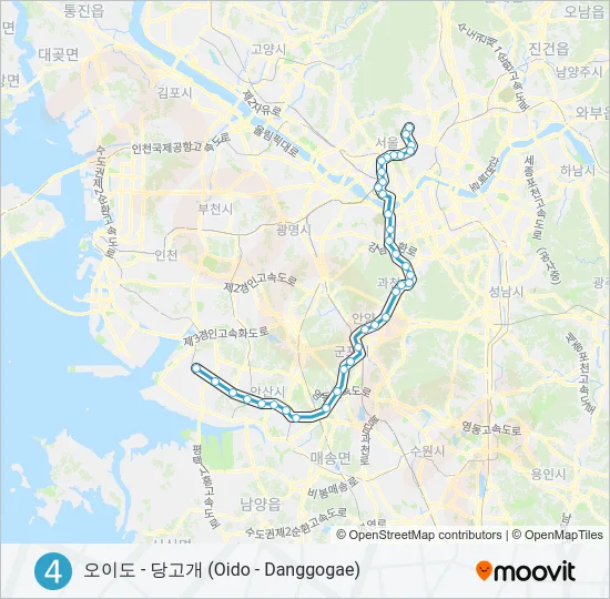 4 지하철 노선 지도