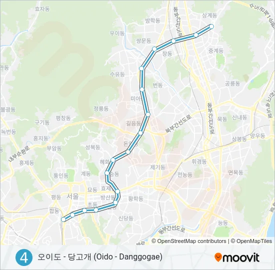 4 지하철 노선 지도