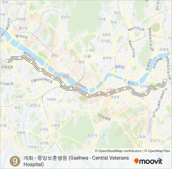9 지하철 노선 지도