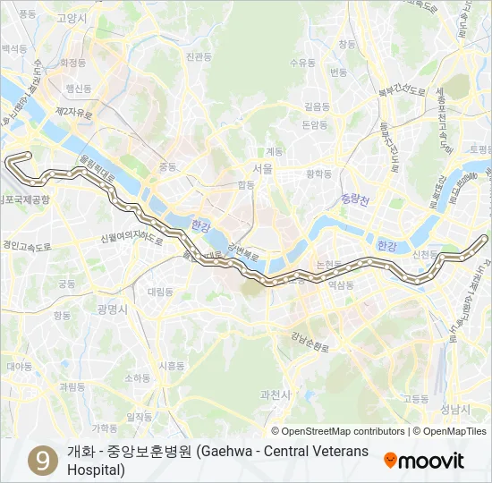 9 지하철 노선 지도