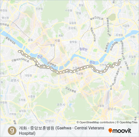 9 지하철 노선 지도