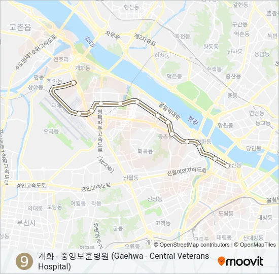 9 지하철 노선 지도