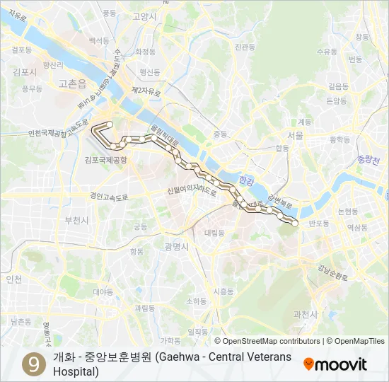9 지하철 노선 지도