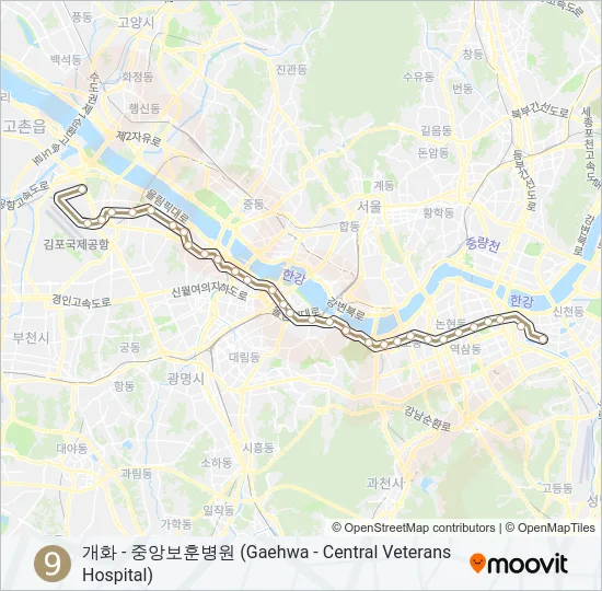 9 지하철 노선 지도