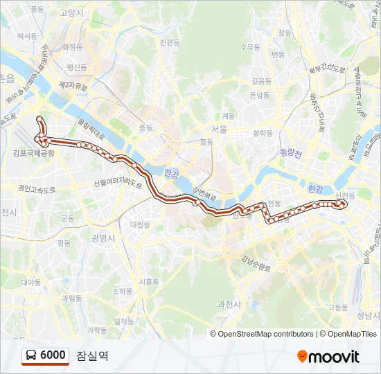 6000 Bus Line Map