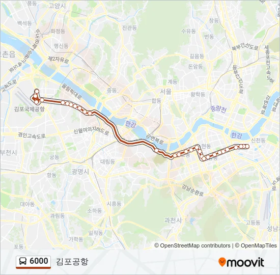 6000 Bus Line Map