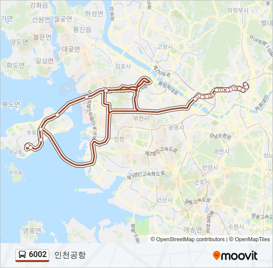 6002 bus Line Map