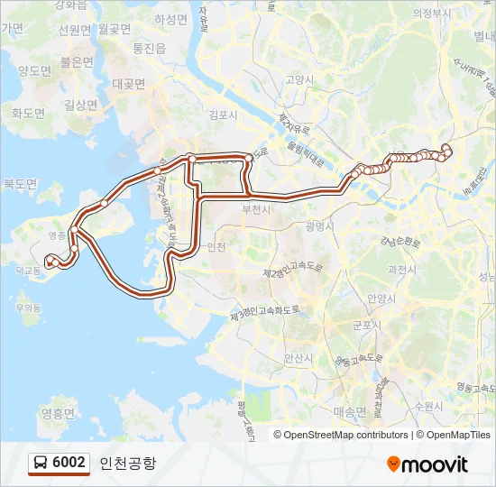 6002 Bus Line Map