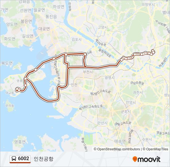6002 bus Line Map