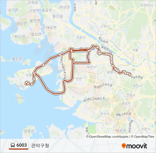 6003 Bus Line Map