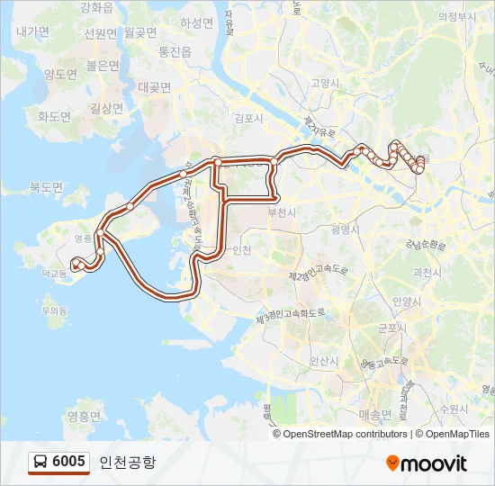 6005 Bus Line Map