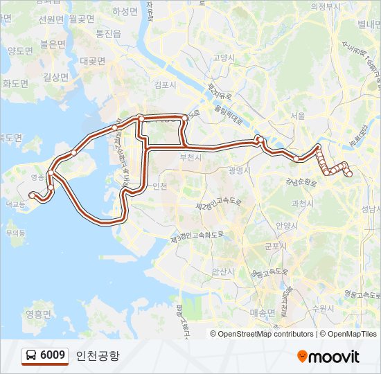 6009 bus Line Map