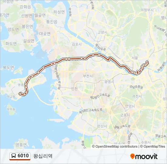 6010 Bus Line Map