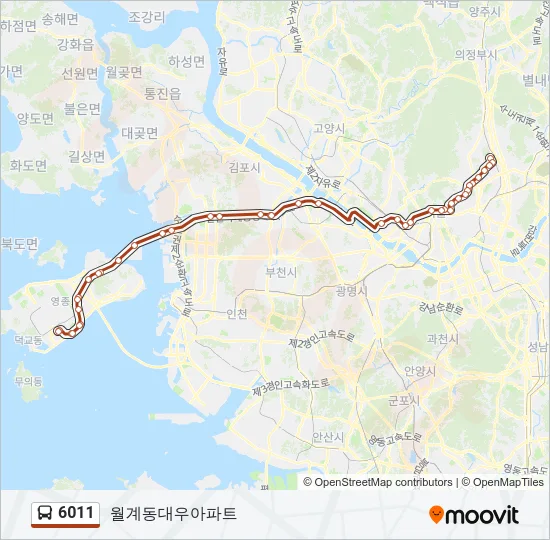 6011 Bus Line Map