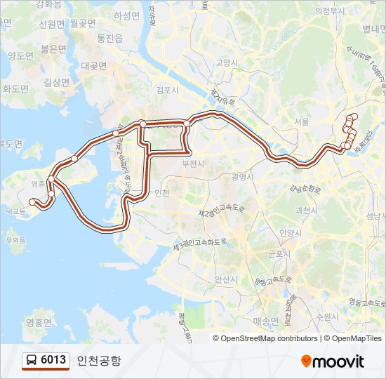 6013 bus Line Map