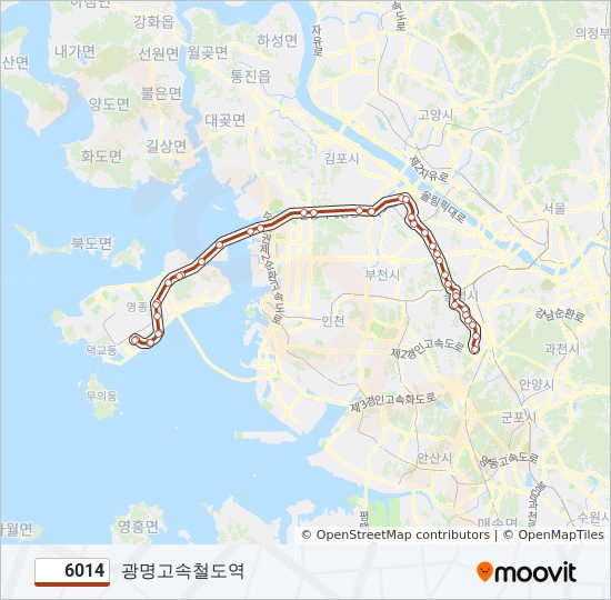 6014 bus Line Map