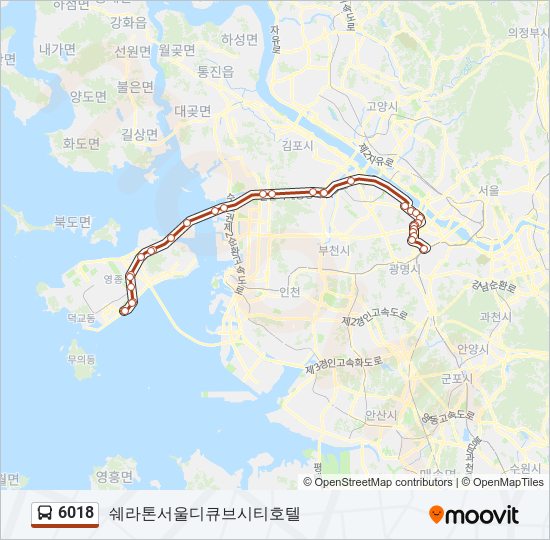 6018 bus Line Map