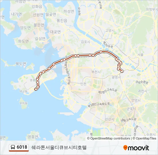 6018 Bus Line Map