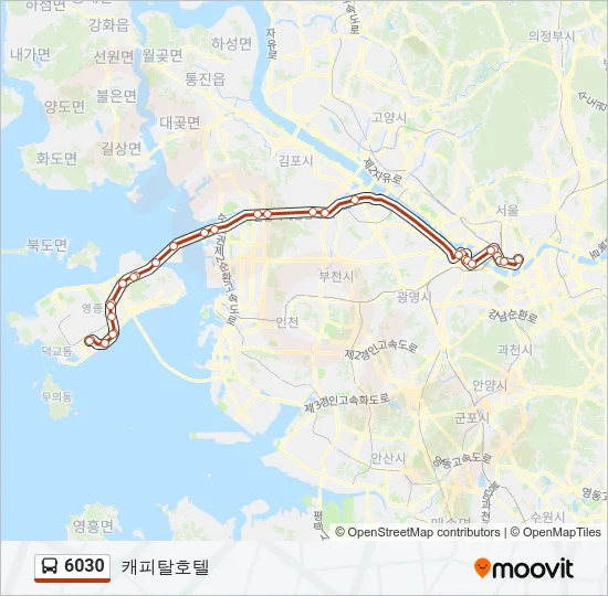 6030 Bus Line Map